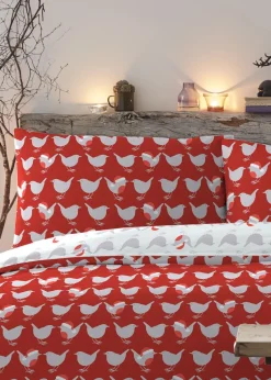 Fusion Christmas Geo Robin Duvet Cover Set