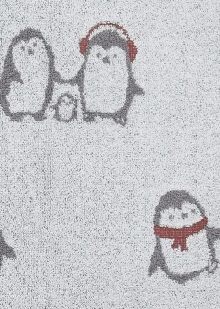 Fusion Christmas Penguins Hand Towel