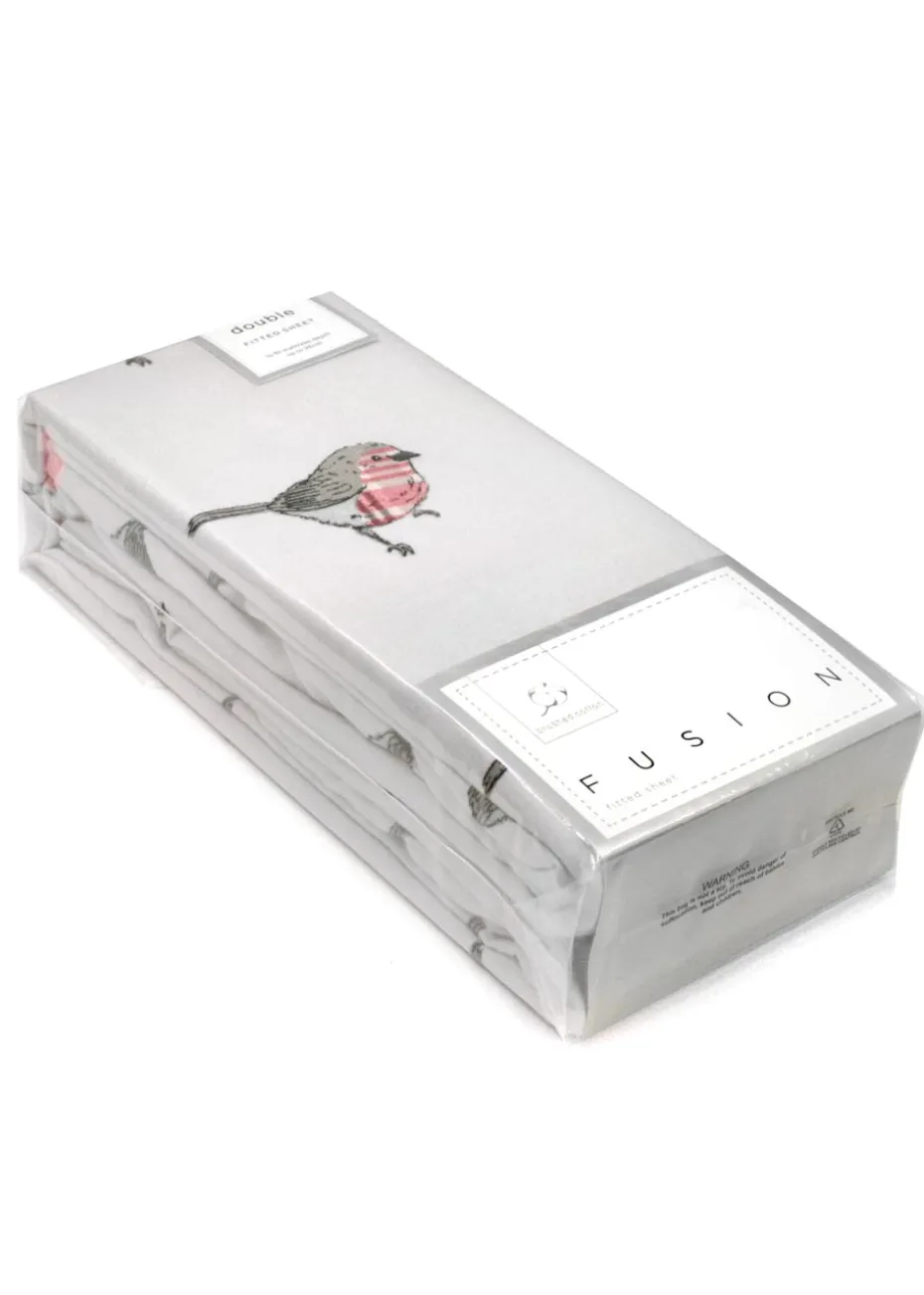 Fusion Christmas Robin Fitted Bed Sheet