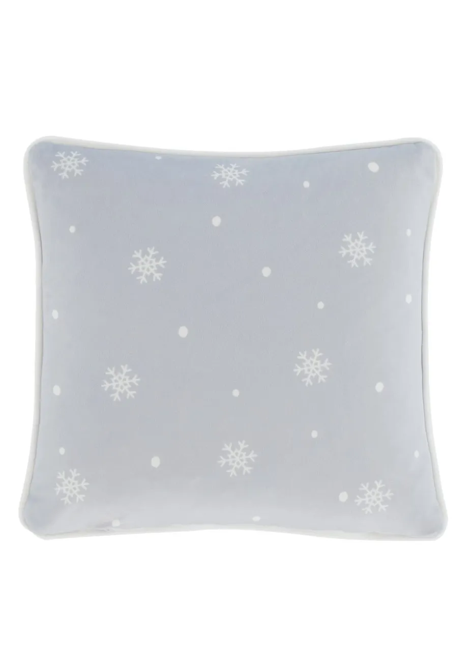 Fusion Christmas Woodland Animals Red Velvet Filled Cushion (43cm x 43cm)