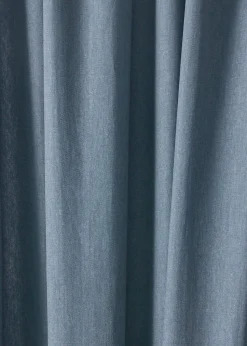 Fusion Dijon Blackout / Thermal Insulated Blue Pencil Pleat Curtains