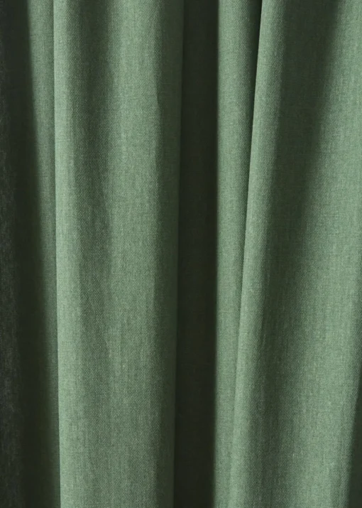 Fusion Dijon Blackout Bottle Green Pencil Pleat Curtains