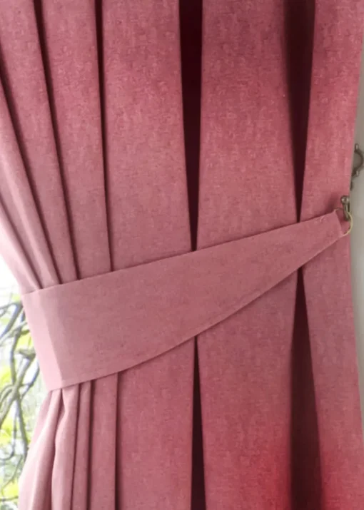 Fusion Dijon Blackout Pink Pencil Pleat Curtains