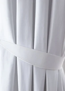 Fusion Dijon Blackout White Pencil Pleat Curtains