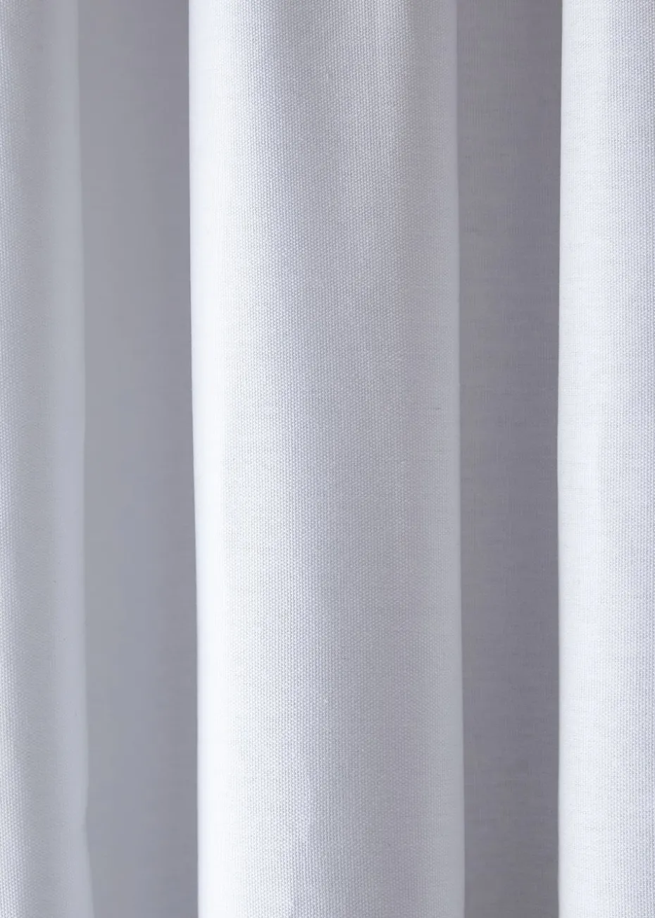 Fusion Dijon Blackout White Pencil Pleat Curtains