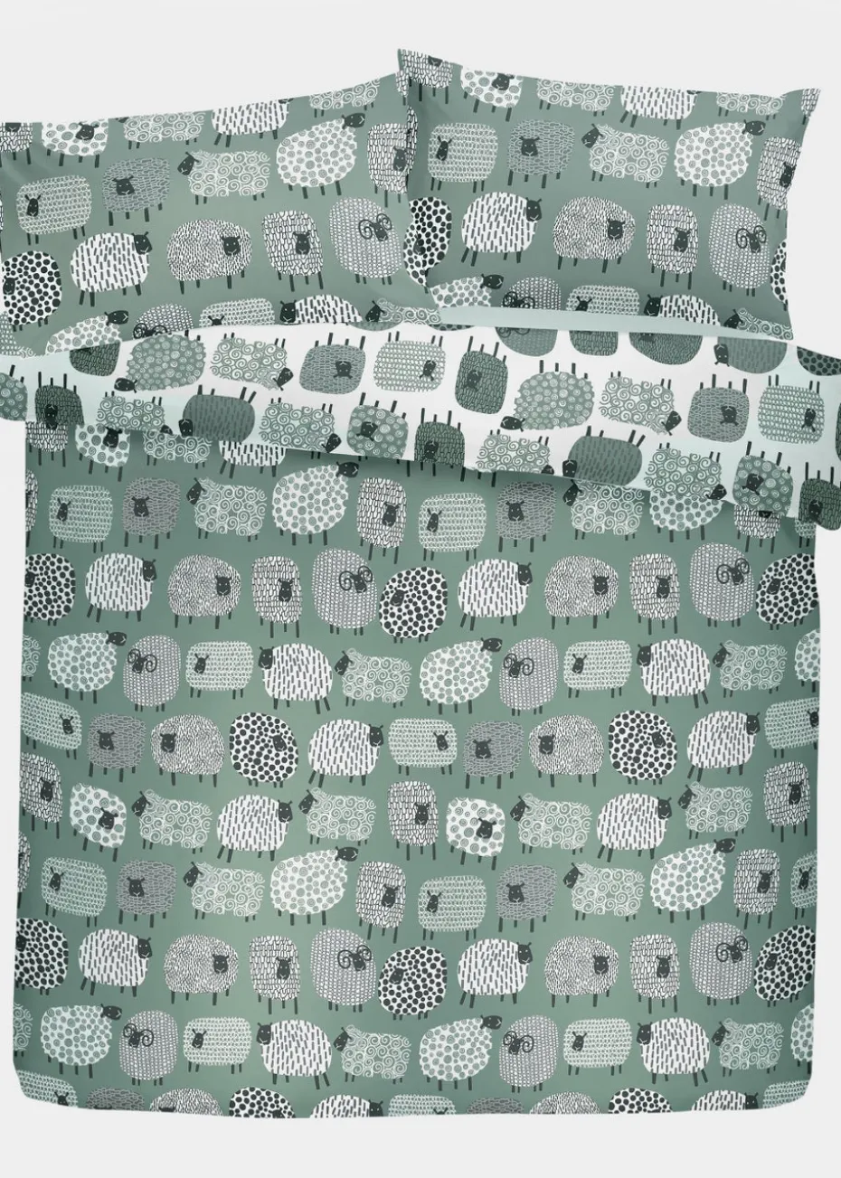 Fusion Dotty Sheep Blue Duvet Cover Set