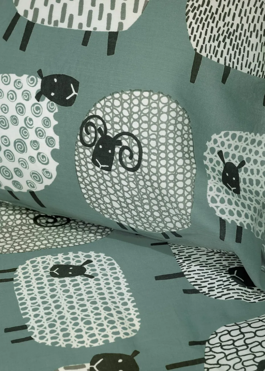 Fusion Dotty Sheep Blue Duvet Cover Set