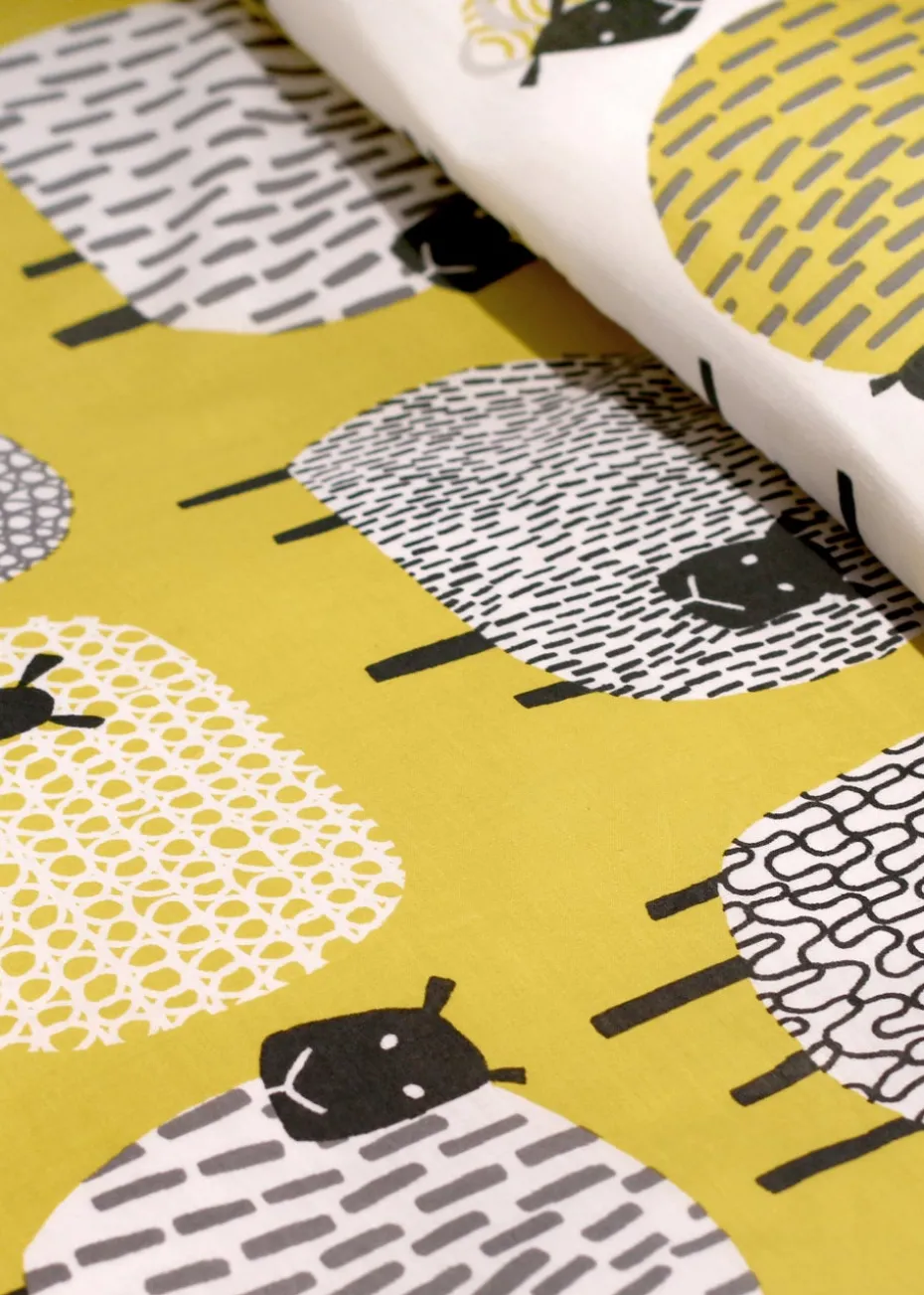 Fusion Dotty Sheep Yellow Duvet Cover Set