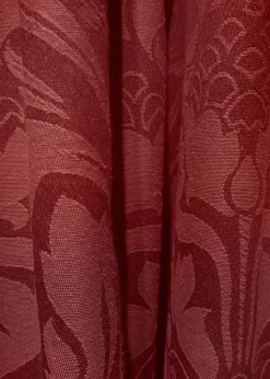 Fusion Eastbourne Jacquard Burgundy Pencil Pleat Curtains