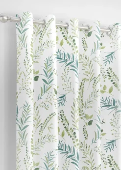 Fusion Fernworthy Green Eyelet Curtains