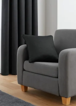 Fusion Galaxy Dimout Black Pencil Pleat Curtains