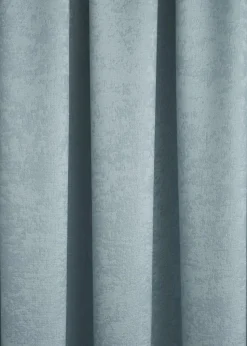 Fusion Galaxy Dimout Blue Pencil Pleat Curtains