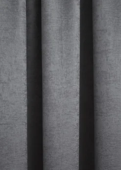 Fusion Galaxy Dimout Grey Pencil Pleat Curtains