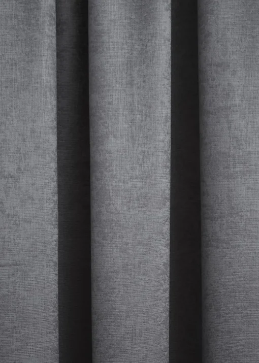 Fusion Galaxy Dimout Grey Pencil Pleat Curtains
