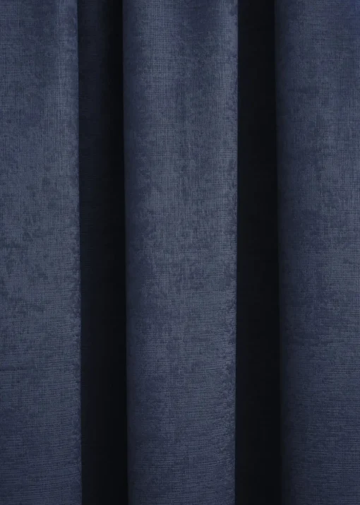 Fusion Galaxy Dimout Navy Pencil Pleat Curtains