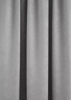 Fusion Galaxy Dimout Silver Pencil Pleat Curtains