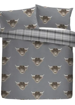 Fusion Highland Cow Grey Duvet Cover Set
