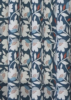 Fusion Luna Blue Eyelet Curtains
