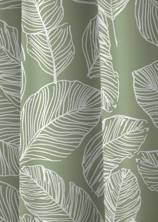 Fusion Matteo Green Eyelet Curtains