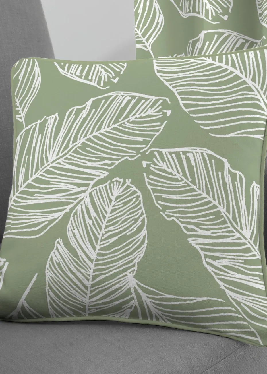 Fusion Matteo Green Filled Cushion (43cm x 43cm)