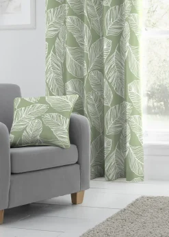 Fusion Matteo Green Filled Cushion (43cm x 43cm)