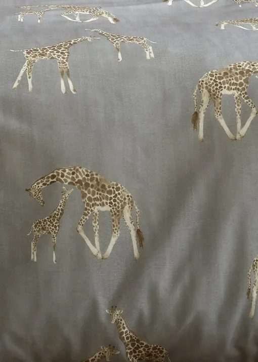 Fusion Milo Giraffe Grey Reversible Duvet Cover Set