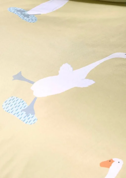 Fusion Puddles The Duck Reversible Yellow Duvet Cover Set