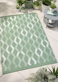 Fusion Rico Outdoor UV Resistant Green Outdoor Rug
