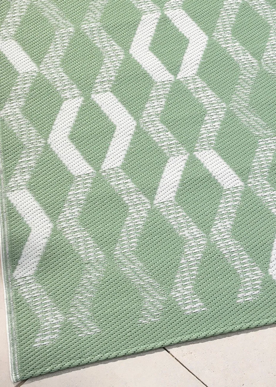 Fusion Rico Outdoor UV Resistant Green Outdoor Rug