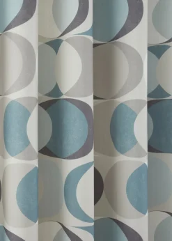 Fusion Sander Blue Eyelet Curtains