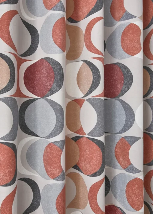 Fusion Sander Red Eyelet Curtains