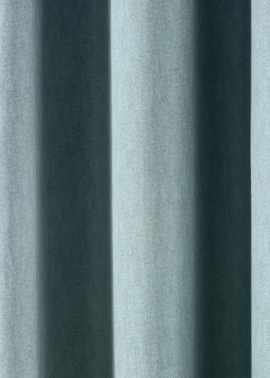 Fusion Sorbonne Blue Eyelet Curtains