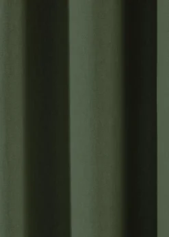 Fusion Sorbonne Bottle Green Eyelet Curtains