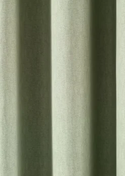 Fusion Sorbonne Green Eyelet Curtains
