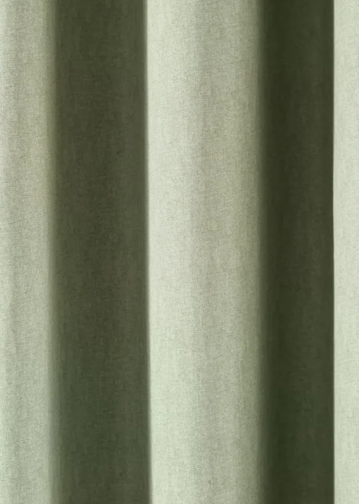 Fusion Sorbonne Green Eyelet Curtains