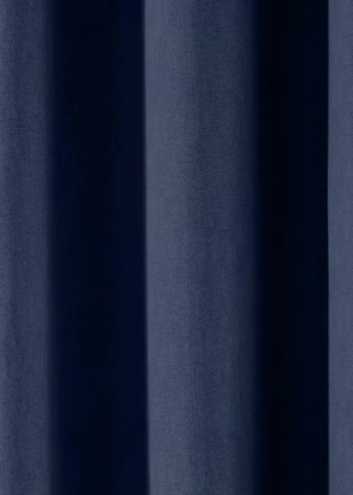 Fusion Sorbonne Navy Eyelet Curtains