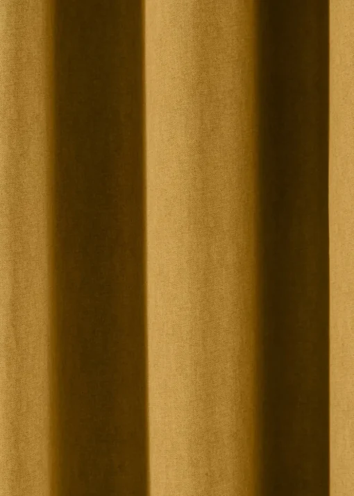 Fusion Sorbonne Yellow Eyelet Curtains