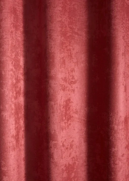 Fusion Strata Dim out Woven Terracotta Eyelet Curtains