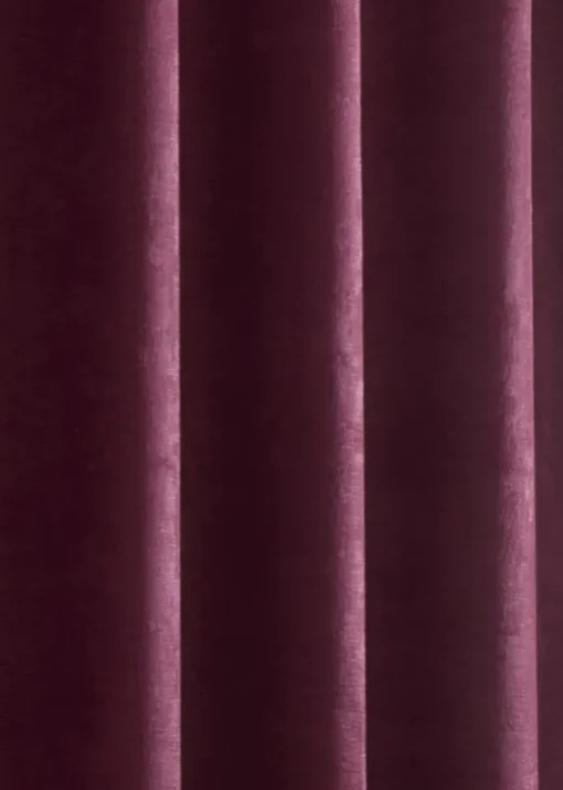 Fusion Strata Dim out Woven Purple Eyelet Curtains
