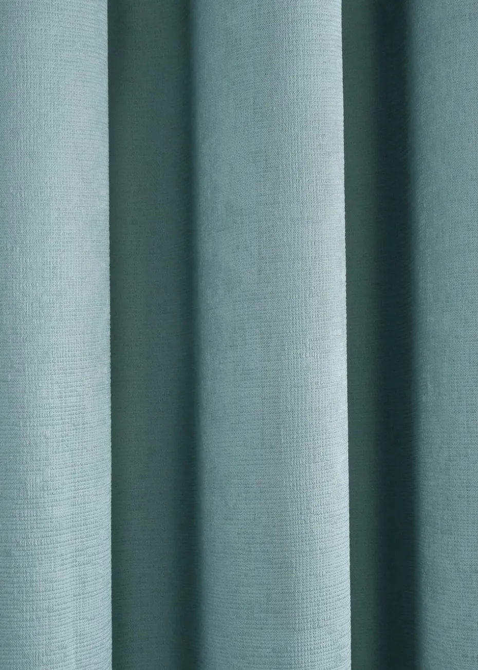 Fusion Strata Dimout Blue Eyelet Curtains