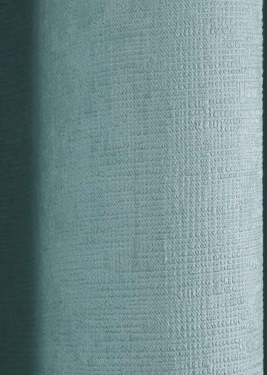 Fusion Strata Dimout Blue Eyelet Curtains