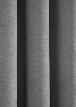 Fusion Strata Dimout Silver Eyelet Curtains