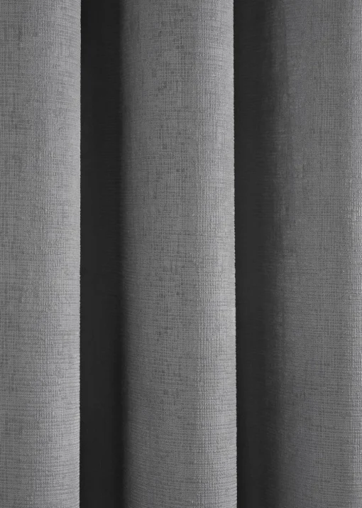 Fusion Strata Dimout Silver Eyelet Curtains