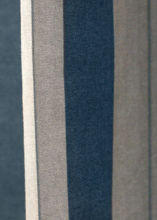 Fusion Whitworth Stripe Blue Eyelet Curtains
