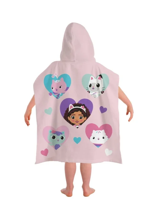 Gabby's Dollhouse Pink Hooded Poncho