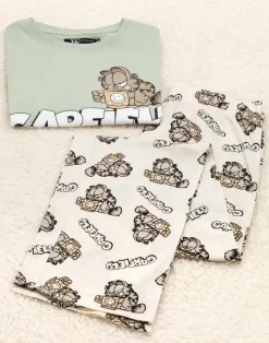 Garfield Green Short Sleeve Long Leg Pyjama Set