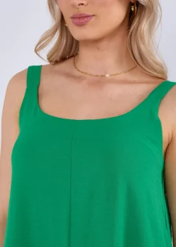 Gini London Green Air Flow Strappy Wide Leg Jumpsuit