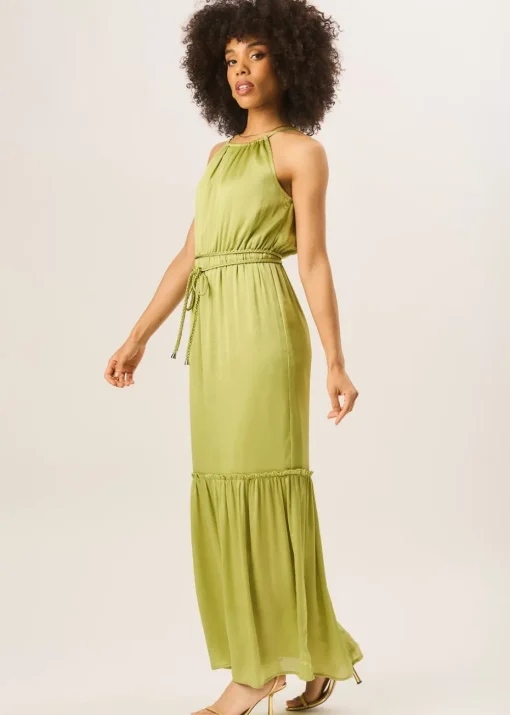 Gini London Green Halter Neck Maxi Dress