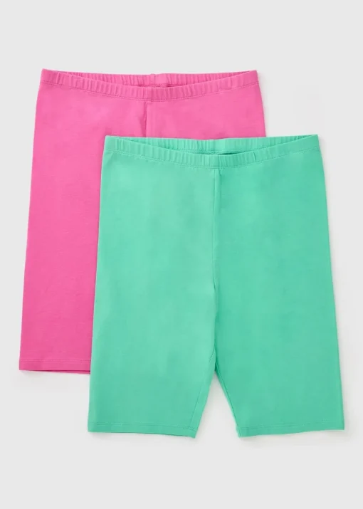 Girls 2 Pack Cycle Shorts (7-15yrs)