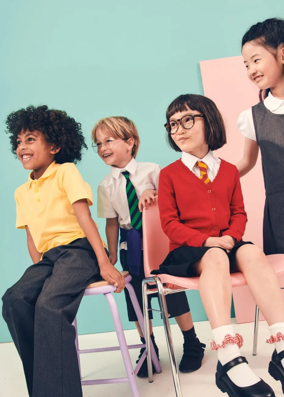 Girls 2 Pack Red School Cardigans (3-13yrs)